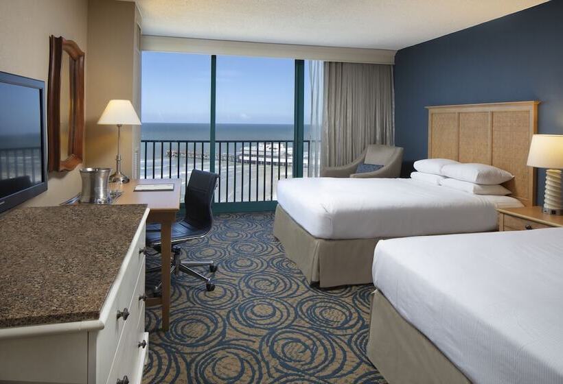 غرفه قياسيه سريرين مزدوجين, Hilton Daytona Beach Oceanfront Resort