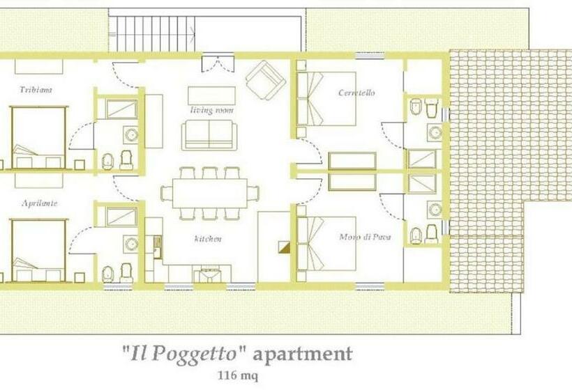 شقة 4 غرف, Agriturismo Pieve De Pitti