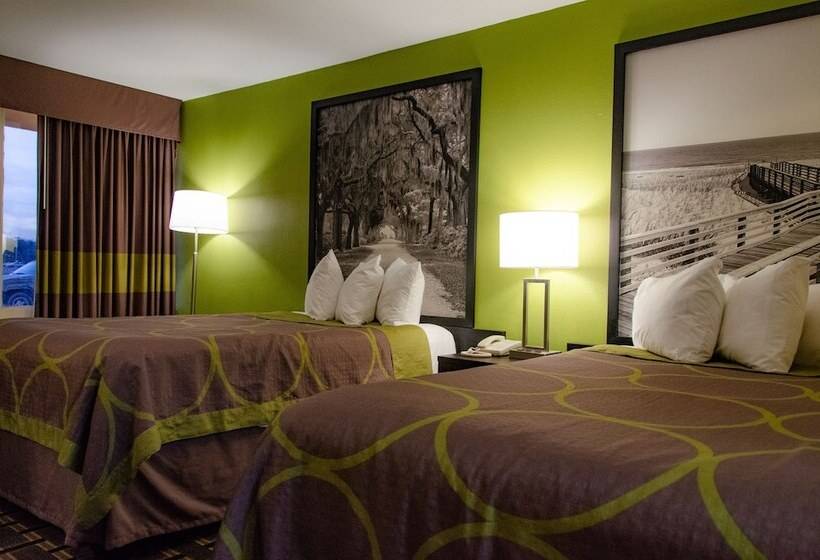 חדר סטנדרט שתי מיטות זוגיות, Motel 6 Forsyth, Ga Tift College