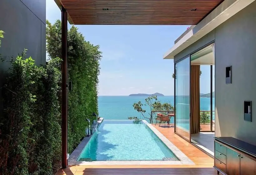 Villa 1 Makuuhuone Merinäkymä, V Villas Phuket Mgallery