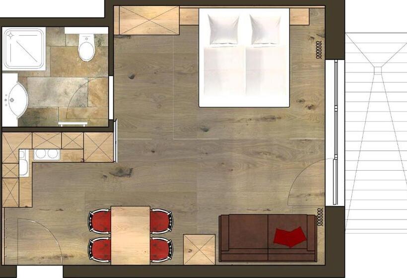 דירת חדר בקומת קרקע, Apart Garni Schadhof