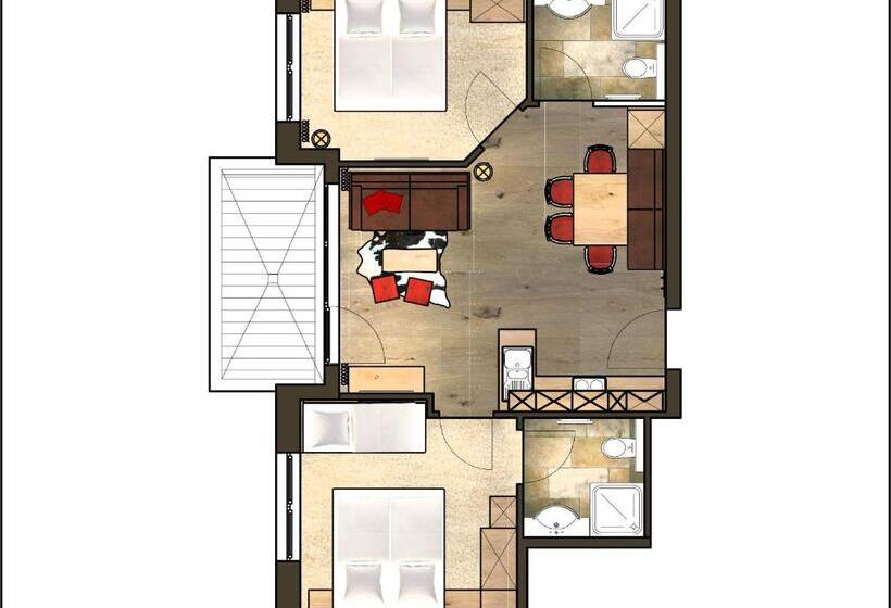 Apartamento 2 Dormitórios, Apart Garni Schadhof