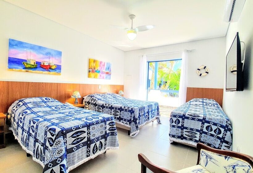 غرفة قياسية رباعية, Brisa Do Mar Barê Praia Hotel   Praia De Barequeçaba