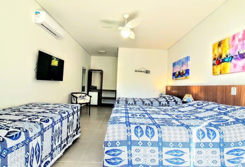 غرفة قياسية رباعية, Brisa Do Mar Barê Praia Hotel   Praia De Barequeçaba