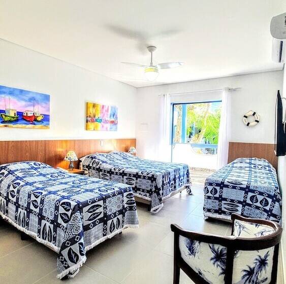 غرفة قياسية رباعية, Brisa Do Mar Barê Praia Hotel   Praia De Barequeçaba