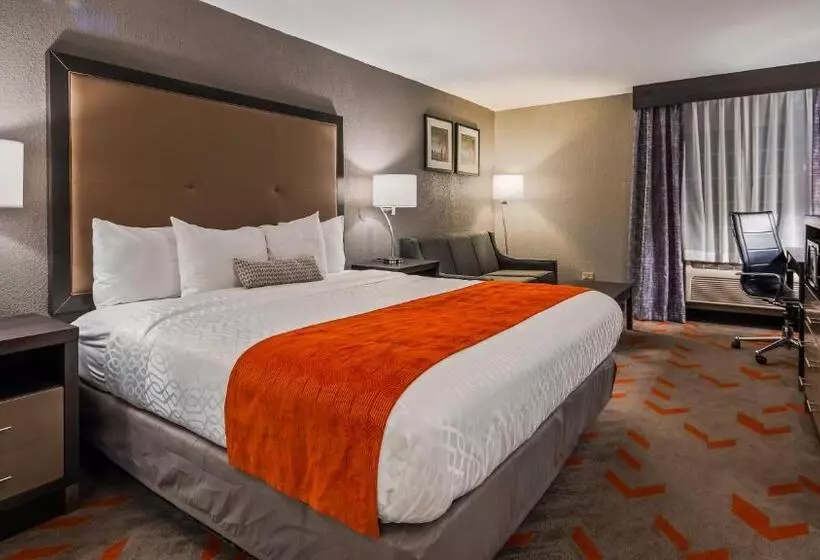 キングサイズベッドのスタンダードルーム, Best Western Plus North Joliet