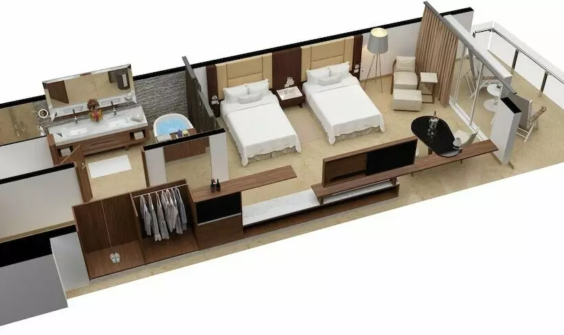 اتاق لوکس با چشم‌انداز دریا, Grifid Arabella Hotel   Ultra All Inclusive & Aquapark