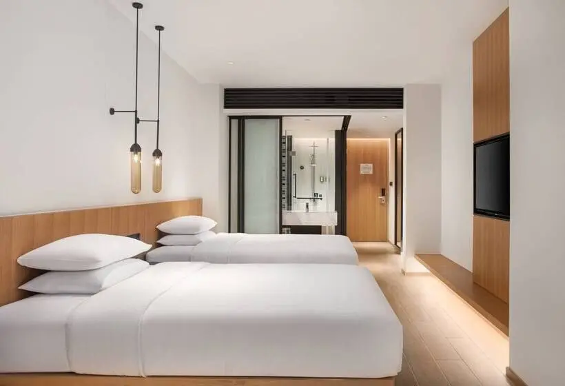 ２ダブルベッドのスタンダードルーム, Fairfield By Marriott Guiyang Guanshanhu