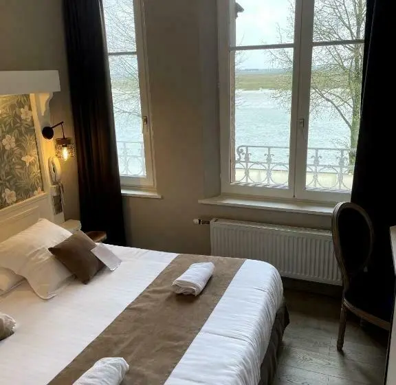 Standard-huone Merinäkymä, Logis Hôtel  Restaurant Le Relais Guillaume De Normandy