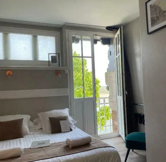 Standard-huone Merinäkymä, Logis Hôtel  Restaurant Le Relais Guillaume De Normandy