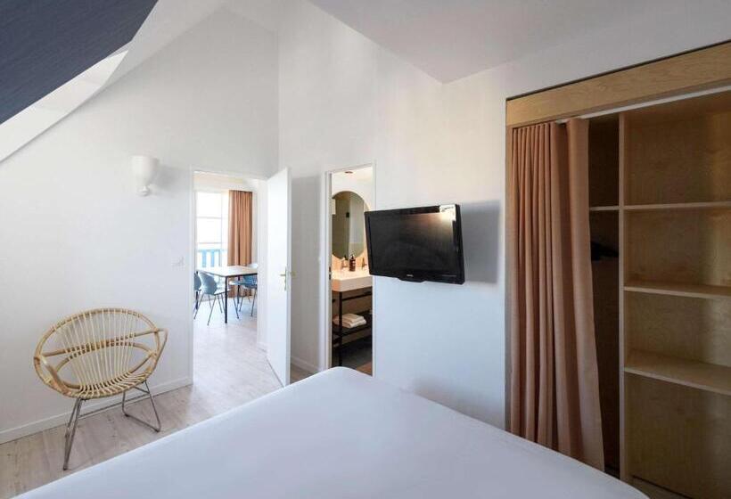 带1个卧室的带海景的公寓, Ibis Styles Deauville Villers Plage