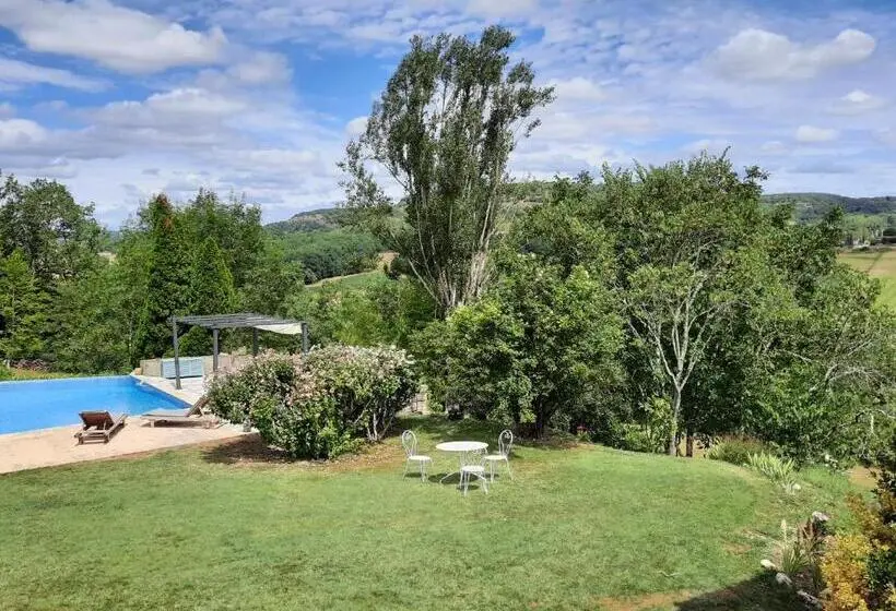 キングサイズベッドのスタンダードルーム, Manoir Le Moulinal47   Vue Panoramique