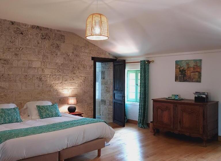 带大床的标准间, Manoir Le Moulinal47 Vue Panoramique