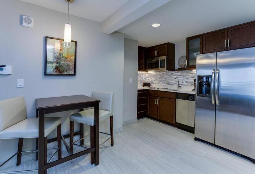 带大床的标准工作室, Residence Inn By Marriott Daytona Beach Oceanfront