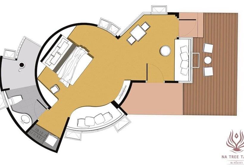 ‫فيلا غرفة نوم واحدة, Na Tree Tara Riverside Resort Amphawa Damnoensaduak