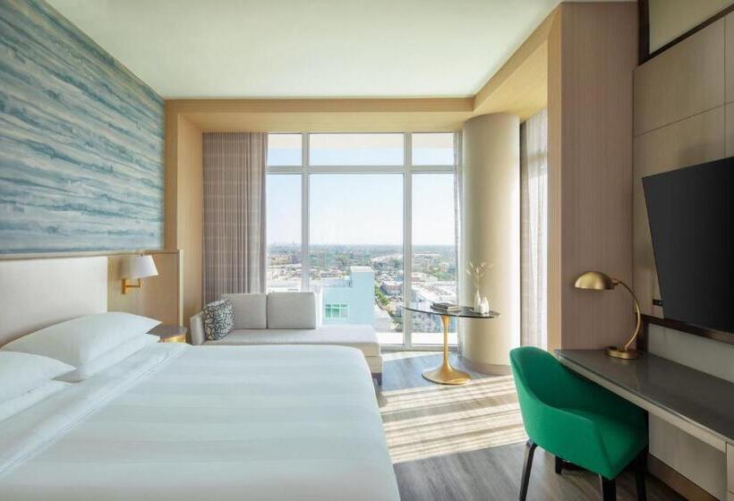 キングサイズベッドのクラブルーム, Marriott Fort Lauderdale Airport