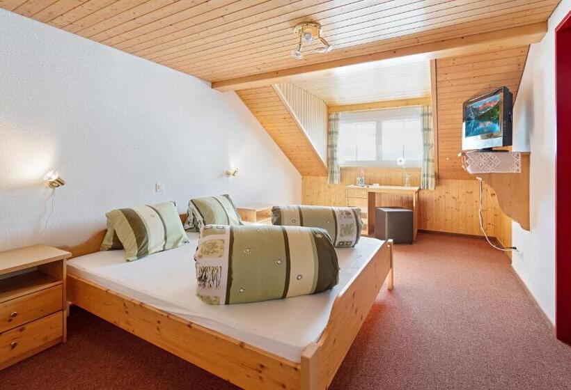 اتاق استاندارد با چشم‌انداز کوهستان, Swiss Mountain Golf Restaurant Gonten