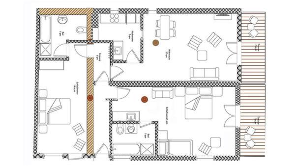 带2个卧室的公寓, Art Lodge Kunstpension