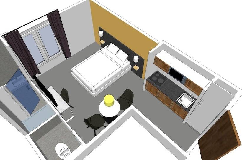 Студия Стандарт Двуспальная Кровать, Five Resort Cholet Centre