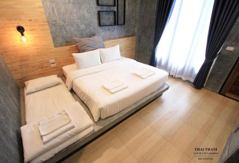 디럭스 룸 킹사이즈 침대, Thai Thani Loft & Life Lamphun