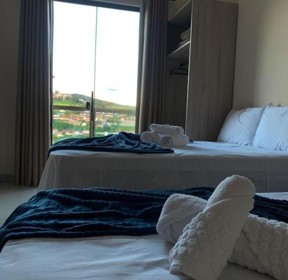 غرفة قياسية ثلاثية مزودة بشرفة, Pousada Montanhas Das Gerais