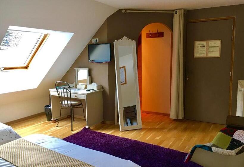 חדר דלוקס עם נוף להרים, Chambre D'hôtes La Grange Des Ecrins