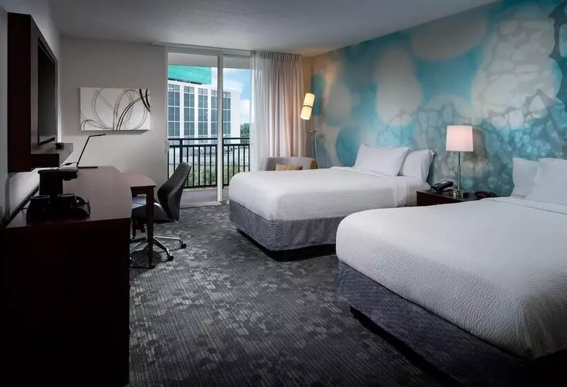 اتاق استاندارد با 2 تخت دوبل, Courtyard Miami Dadeland