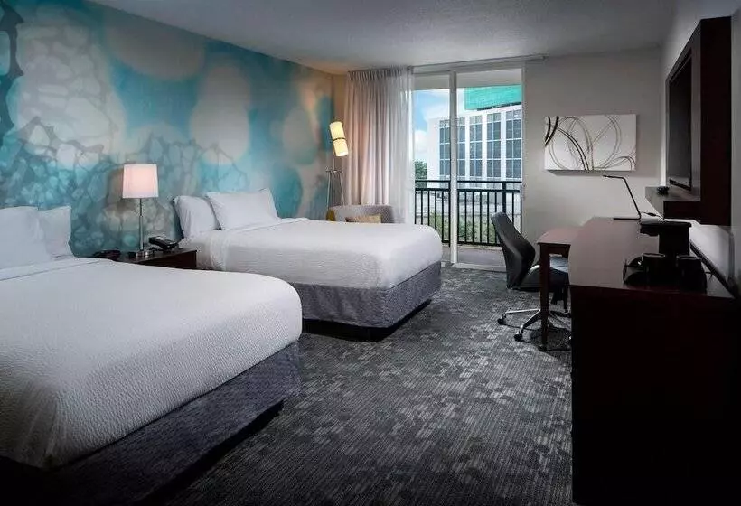 اتاق استاندارد با 2 تخت دوبل, Courtyard Miami Dadeland