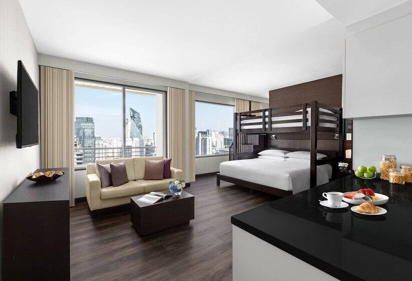 스탠다드 스튜디오 더블 침대, Marriott Executive Apartments Sukhumvit Park, Bangkok