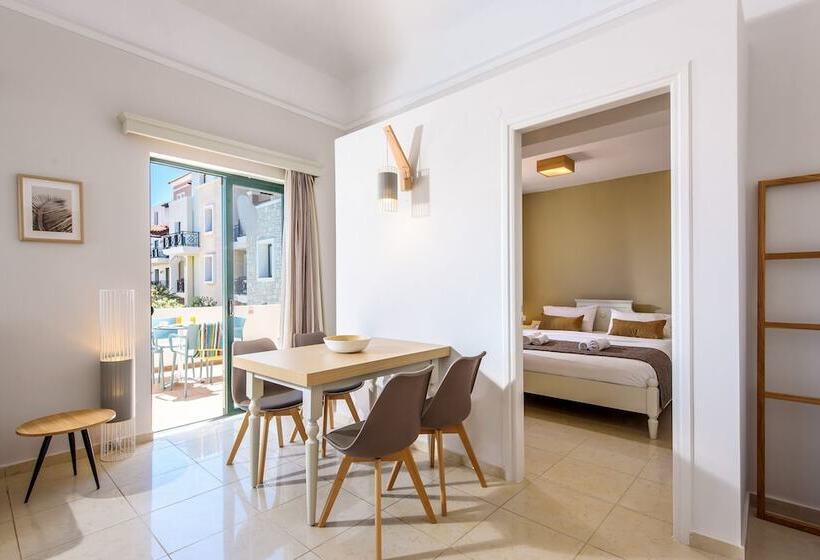 침실 1개 아파트 측면 바다 전망, Caldera Village