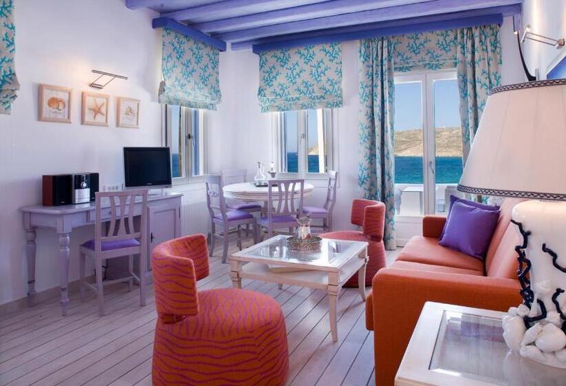 带海景的行政套房, Arte & Mare Elia Luxury Suites And Villas