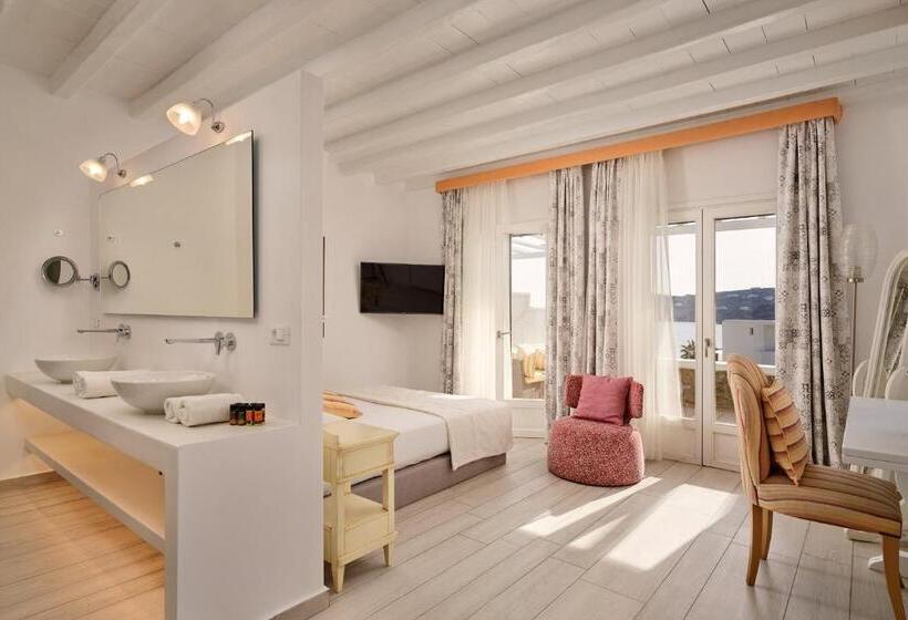 高级套房带海景, Arte & Mare Elia Luxury Suites And Villas