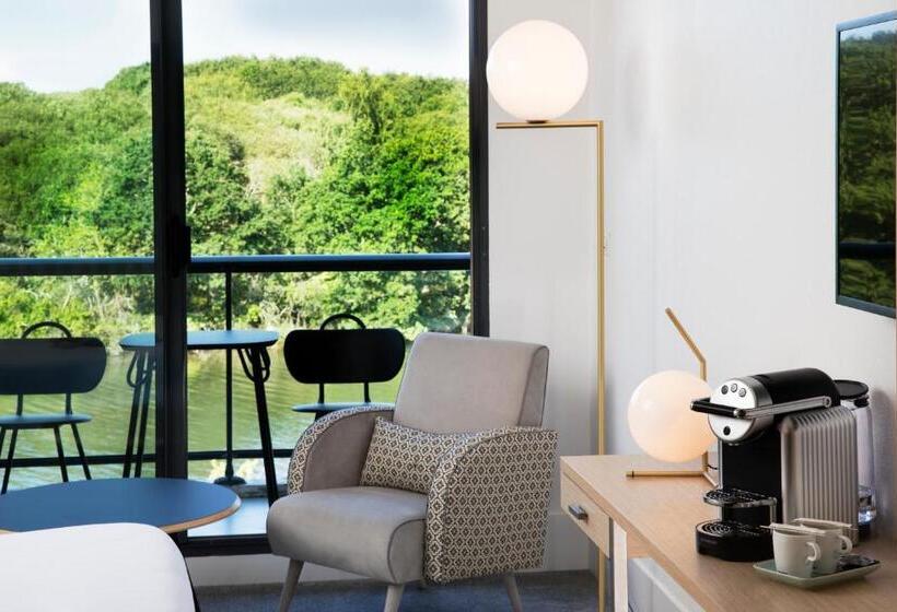 חדר דלוקס נוף לאגם, Best Western Plus Hotel Les Rives Du Ter