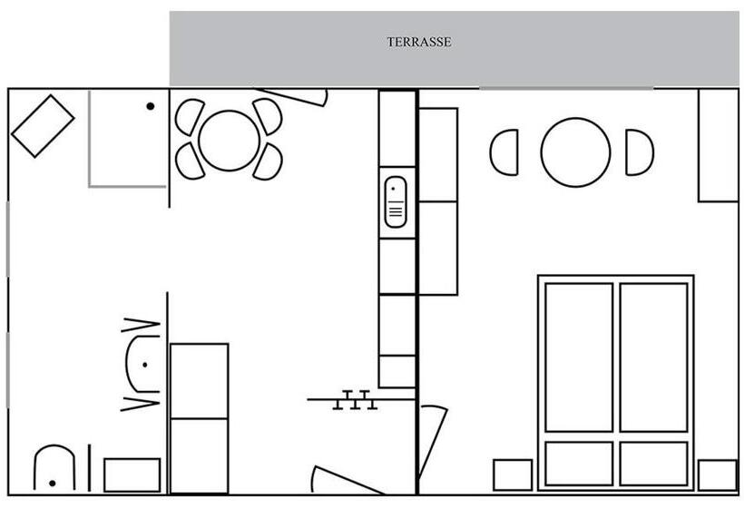 Студио Стандарт с Террасой, Panoramahotel Lilienstein