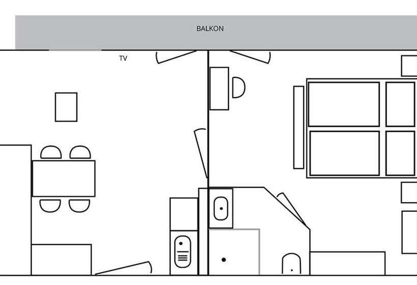 Студио Стандарт с Балконом, Panoramahotel Lilienstein