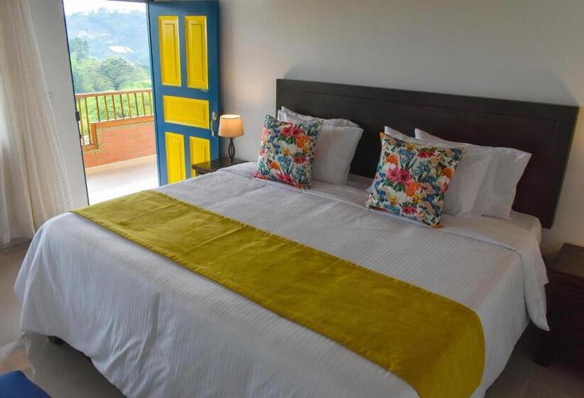 带大床的标准间, Ecohotel Guaduales Pereira