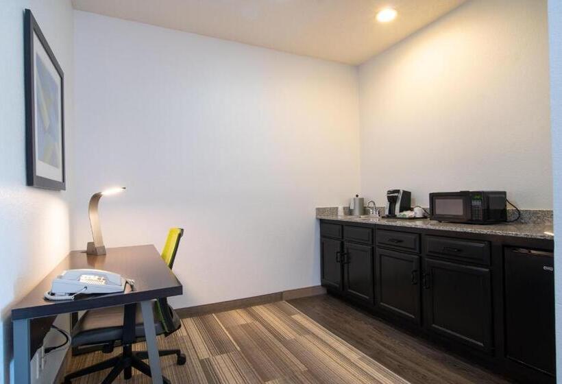 מיטת קינג בסוויטה, Holiday Inn Express Hotel & Suites Bedford, An Ihg