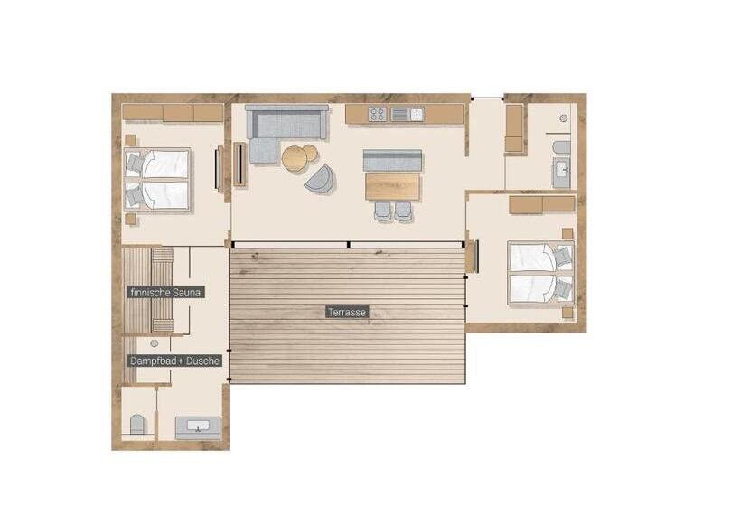 Шале 1 Спальня, Wirthshof Hotel & Chalets