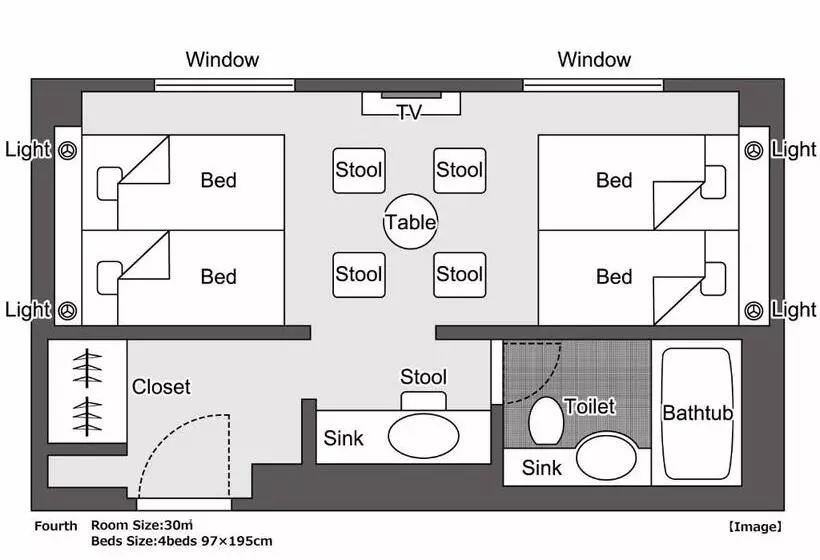 スタンダード４人部屋, New Hankyu Osaka Annex