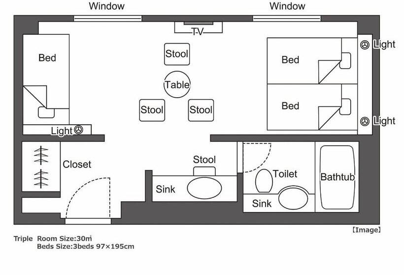 标准三人间, New Hankyu Osaka Annex