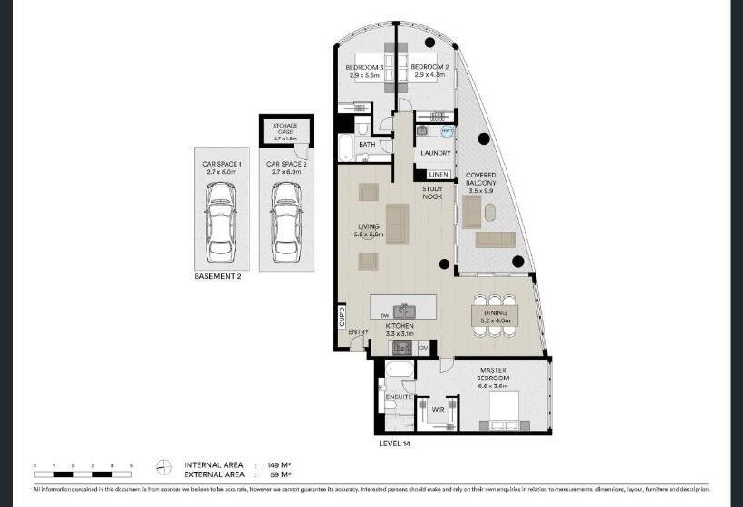 1침실 펜트하우스 아파트, Tweed Ultima Apartments