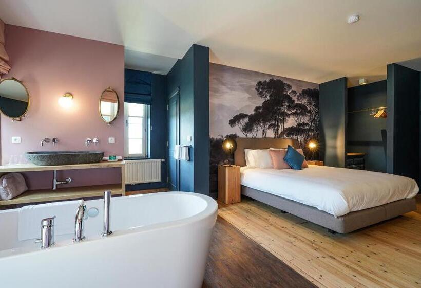 غرفة ديلوكس سرير كينج, Les Terrasses Des Falizes B&b