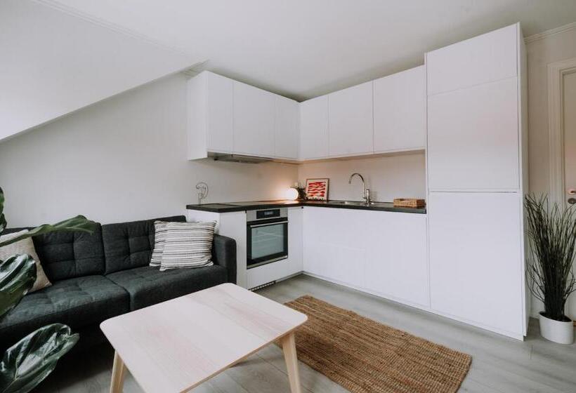 דירה בת חדר שינה 1 עם מרפסת, Bergen Beds   Serviced Apartments In The City Center