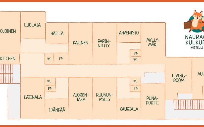 Номер Стандарт Четырехместный Совместный Санузел, Kulkuri Hostellit Hämeenlinna