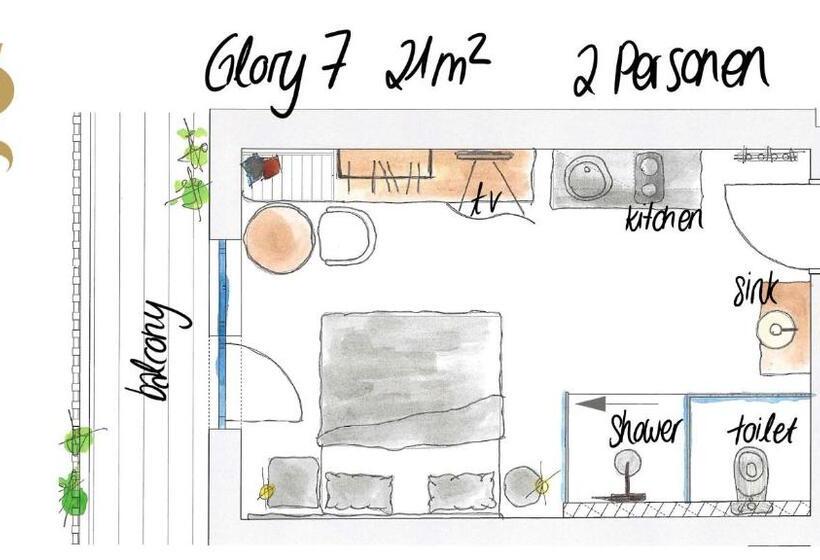 Студия Стандарт, Glanz & Glory Appartements Sölden