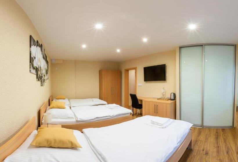 غرفة قياسية ثلاثية مزودة بتراس, Penzion Terezka