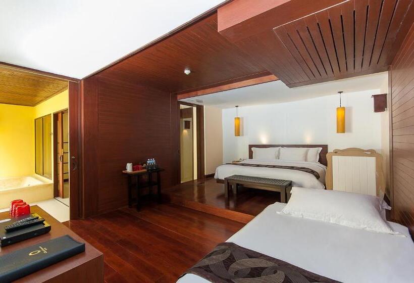 غرفة عائلية مطلّة علي الحديقة, Chantaramas Beach Resort, Koh Phangan