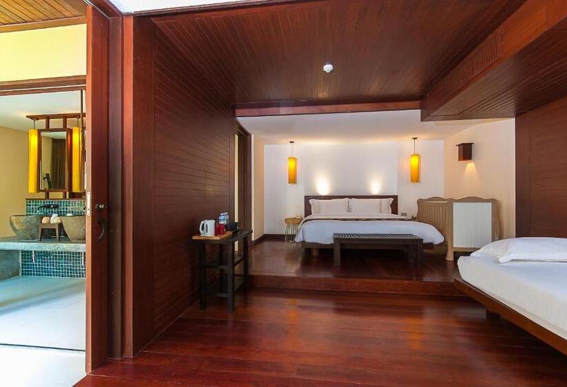 غرفة عائلية مطلّة علي الحديقة, Chantaramas Beach Resort, Koh Phangan