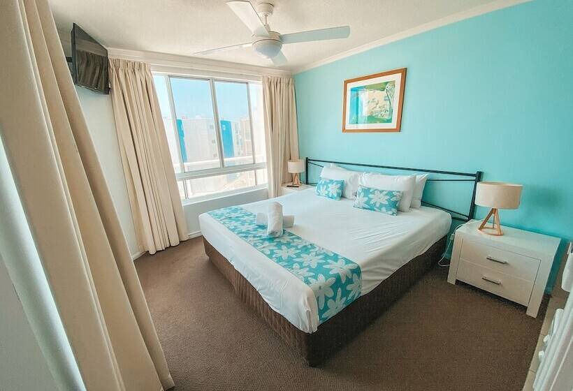 شقة 3 غرف نوم إطلالة جانبية على البحر, Bargara Blue Resort