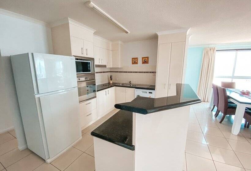 شقة 3 غرف نوم إطلالة جانبية على البحر, Bargara Blue Resort